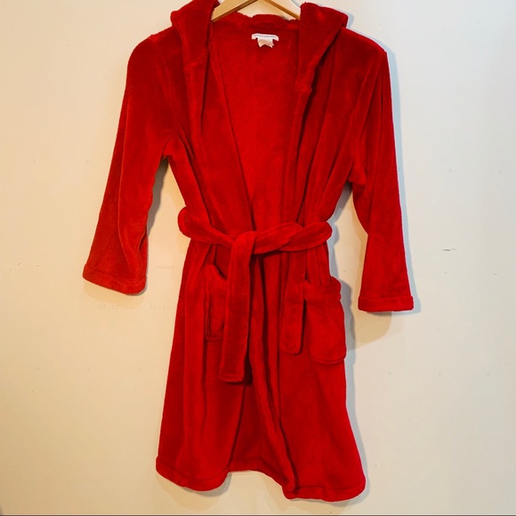 Pottery Barn Kids Other - {POTTERY BARN KIDS} Plush Red Hooded Robe